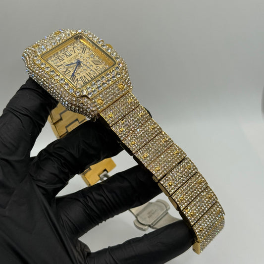 CARTIER karan Aujla watch golden color - watch forge