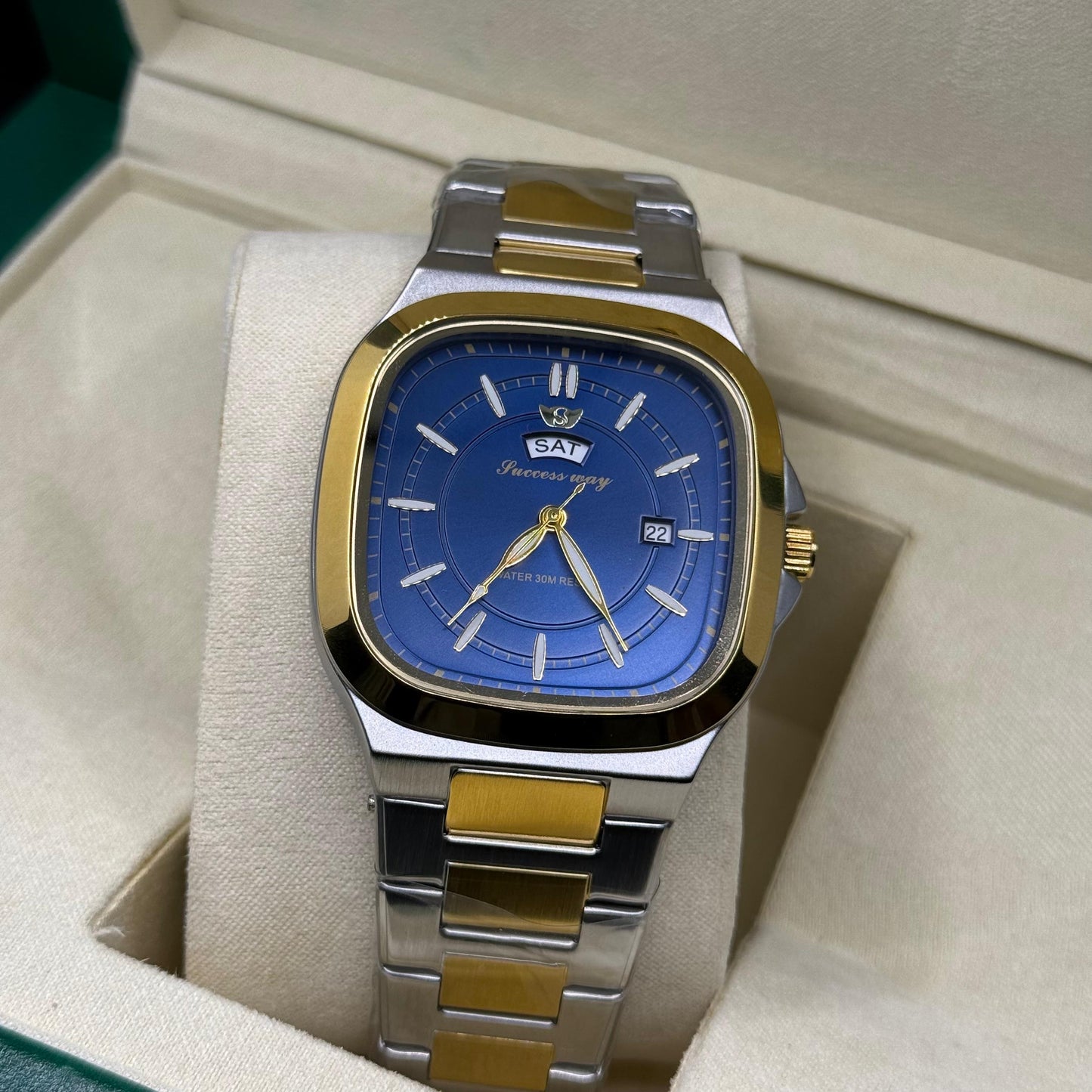 Success way truetone with blue dial DAY & DATE - watch forge