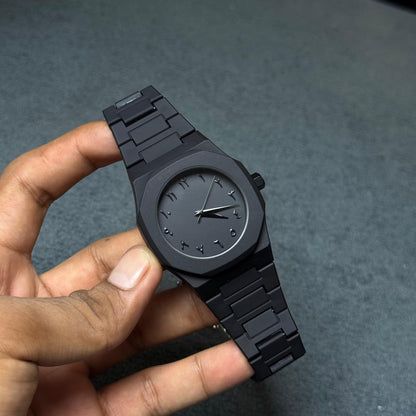 Original black arabic aura watch with fiber material - watch forge