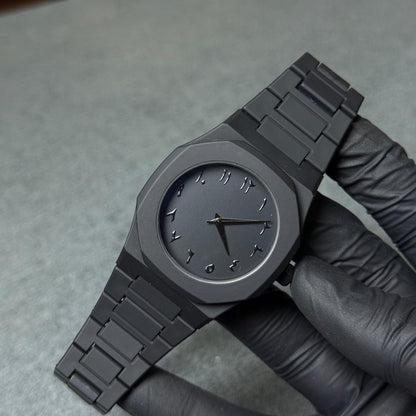Original black arabic aura watch with fiber material - watch forge