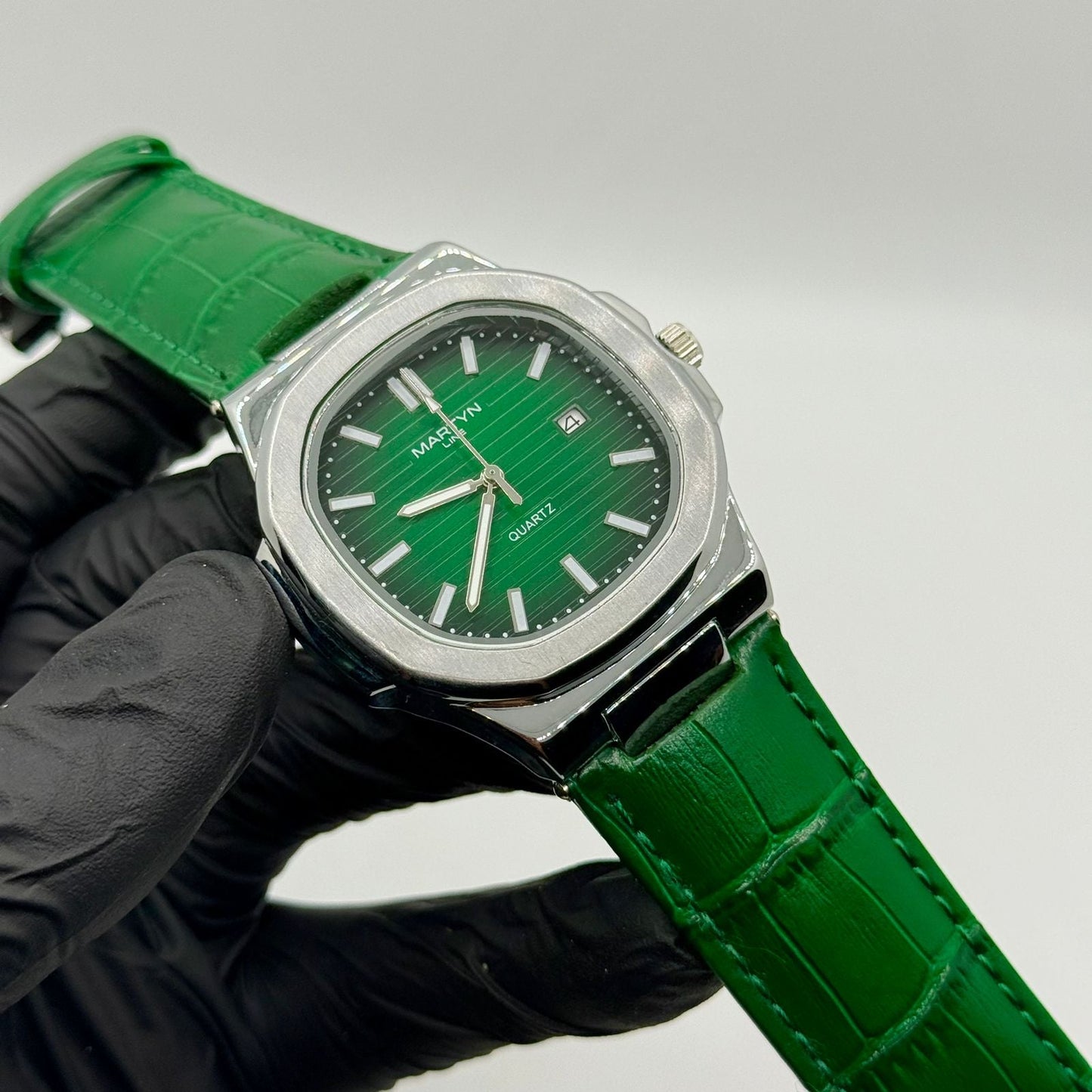 MARTIN green dial with green leather strap watch - watch forge