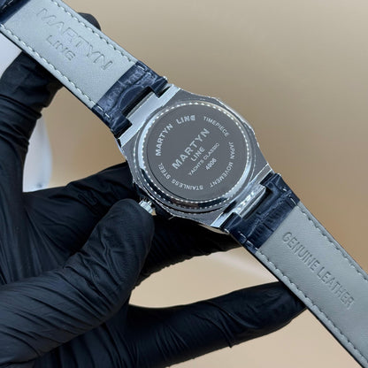 MARTIN blue dial with blue leather strap watch - watch forge