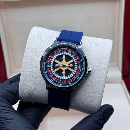 casino watch with blue strap - watch forge