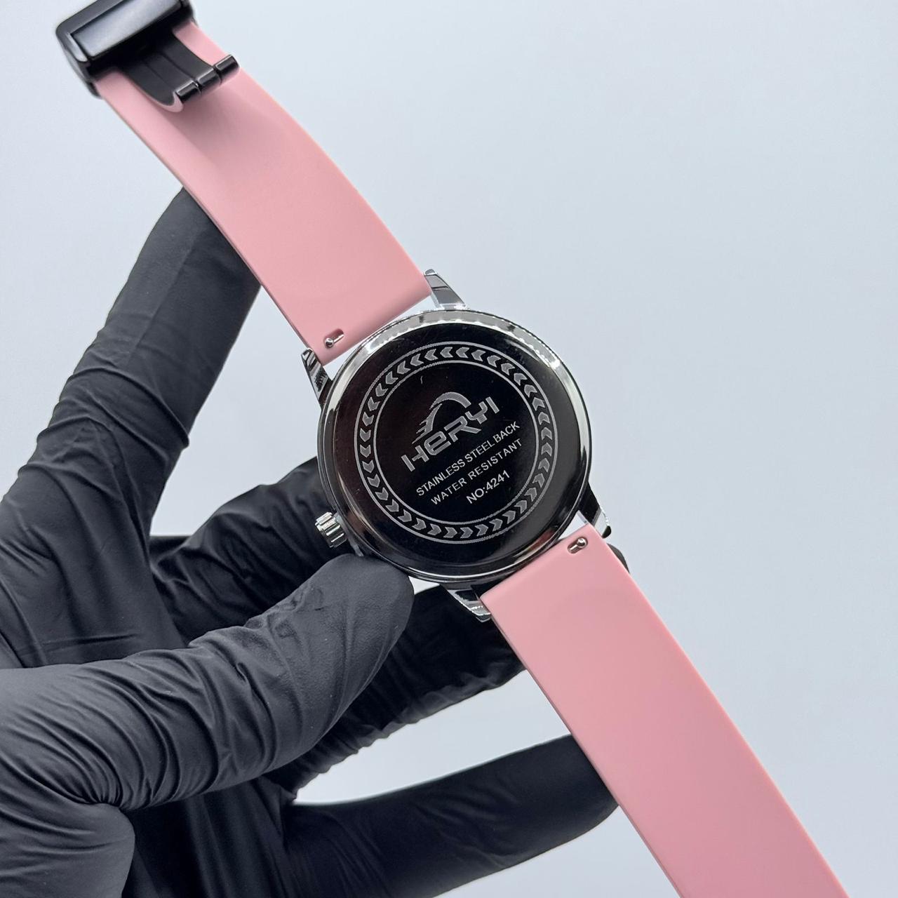 Casino watch with pink strap - watch forge