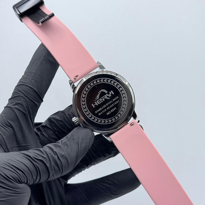 Casino watch with pink strap - watch forge