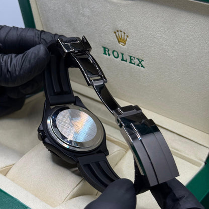 Rolex submariner strap with rotating  black dial  date just - watch forge