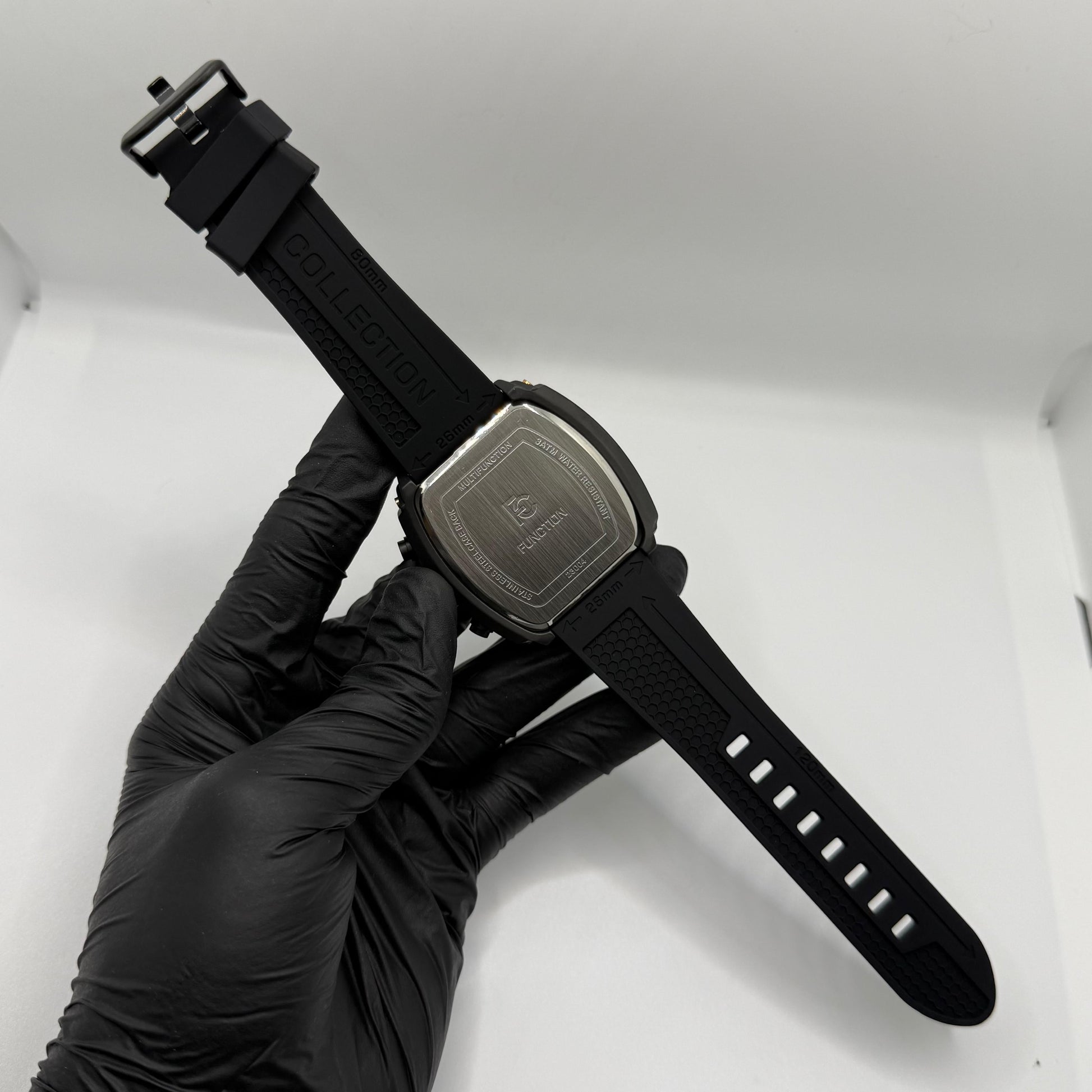 Ferrucci Stop watch  black  strap  with 1 year warranty - watch forge