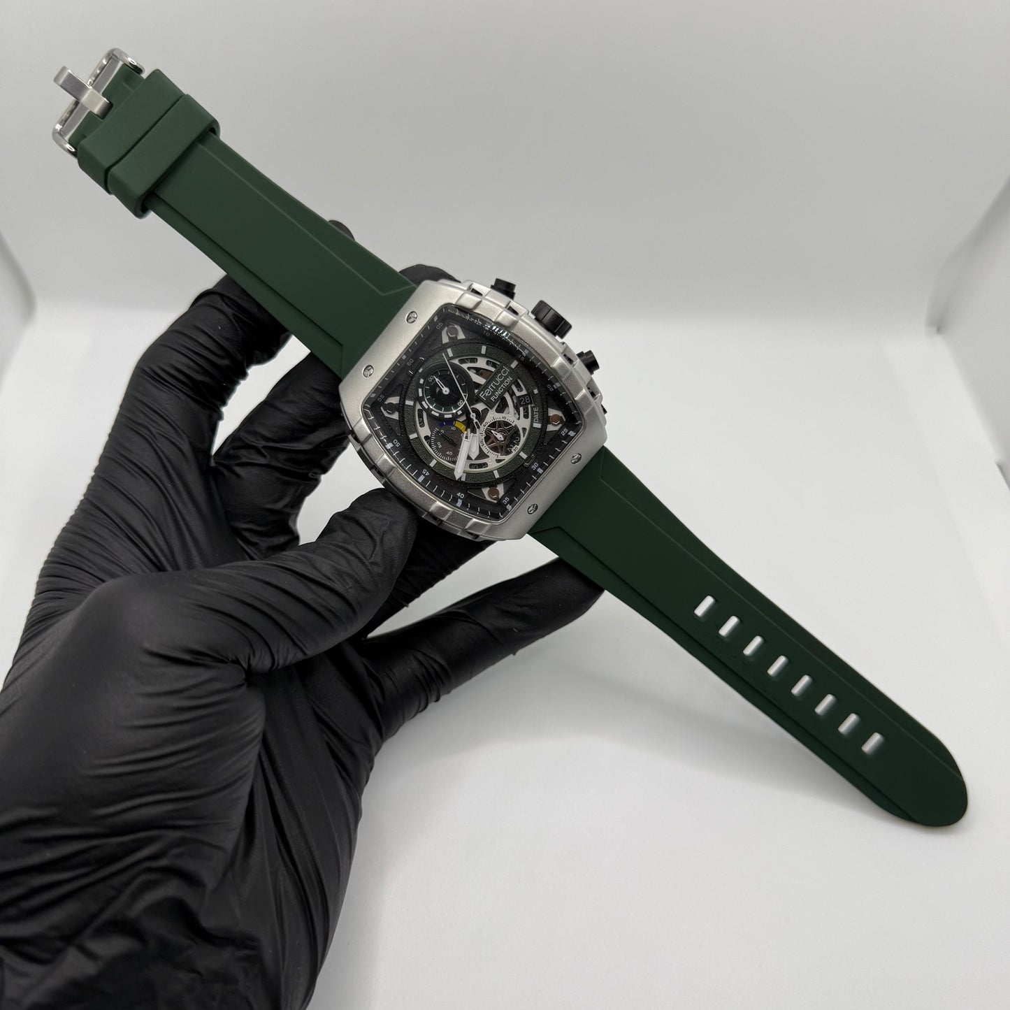 Ferrucci Stop watch green trap  with 1 year warrantyAC - watch forge