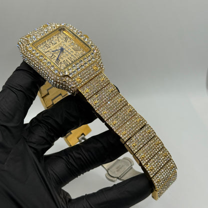 CARTIER karan Aujla watch  golden color - watch forge