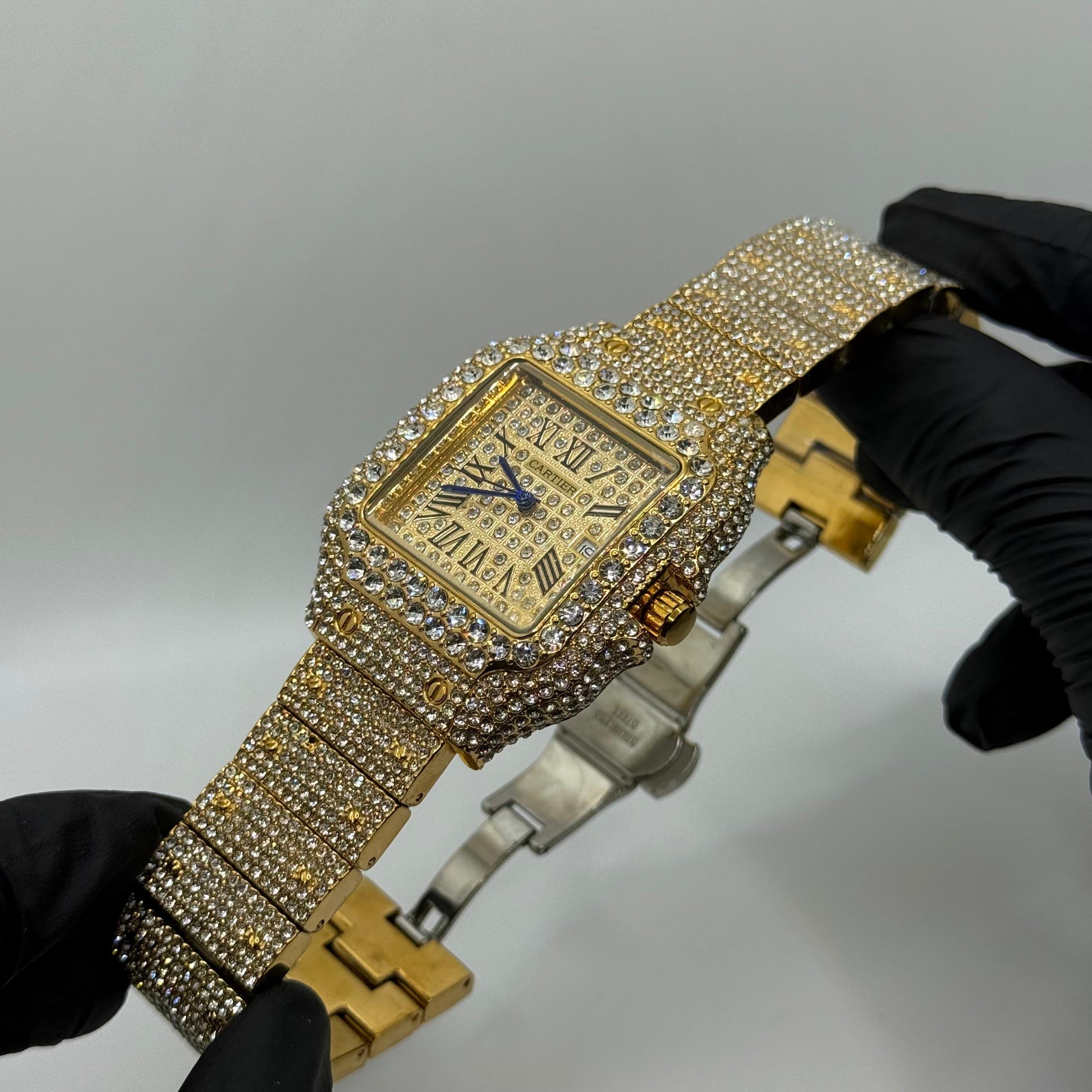 CARTIER karan Aujla watch  golden color - watch forge