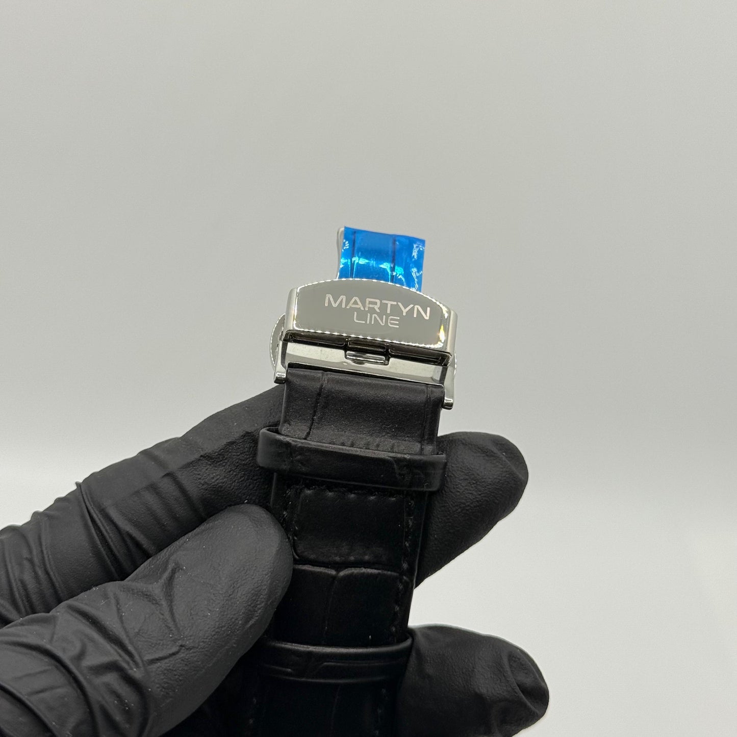 MARTIN white dial with black leather strap watch - watch forge