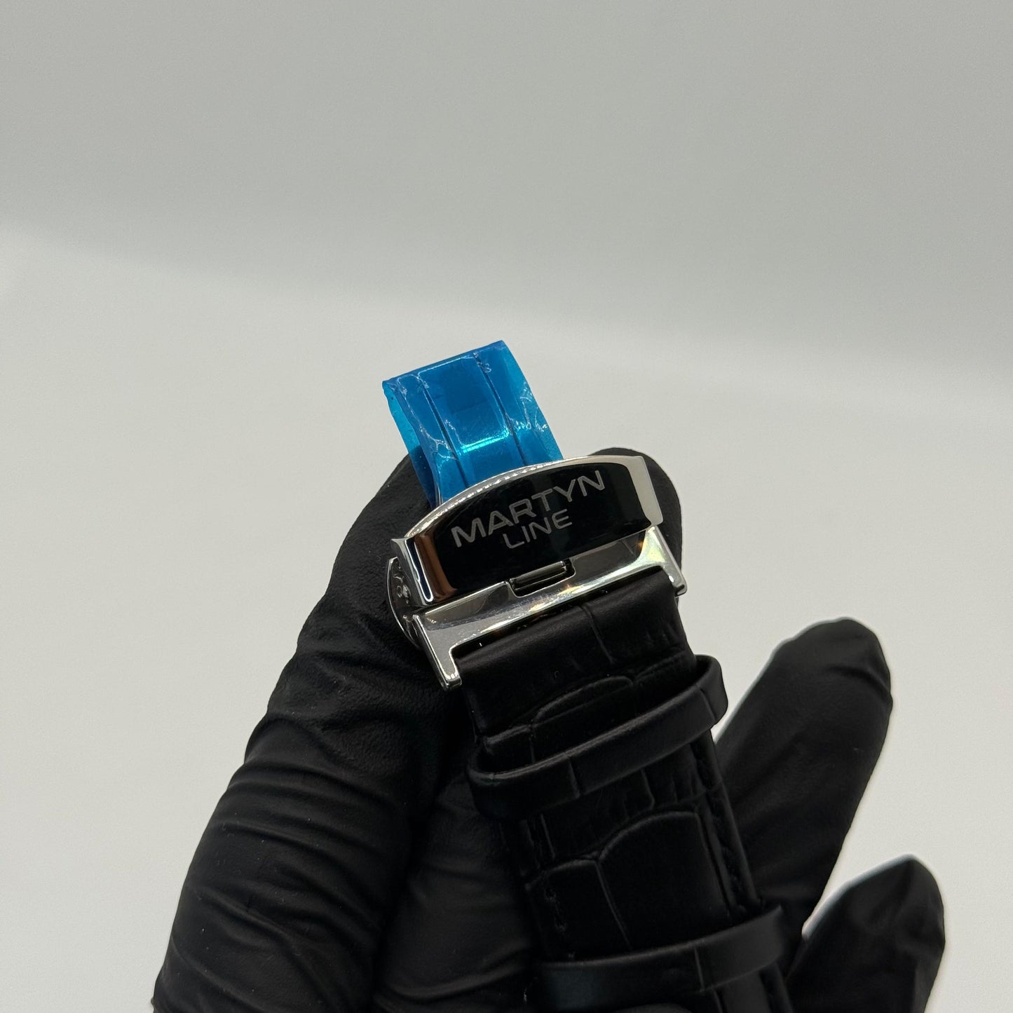 MARTIN black dial with black leather strap watch - watch forge