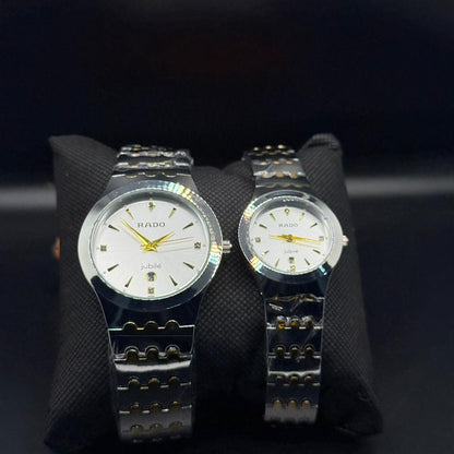 RADO couple watch jublie  with white dial DATE just - watch forge