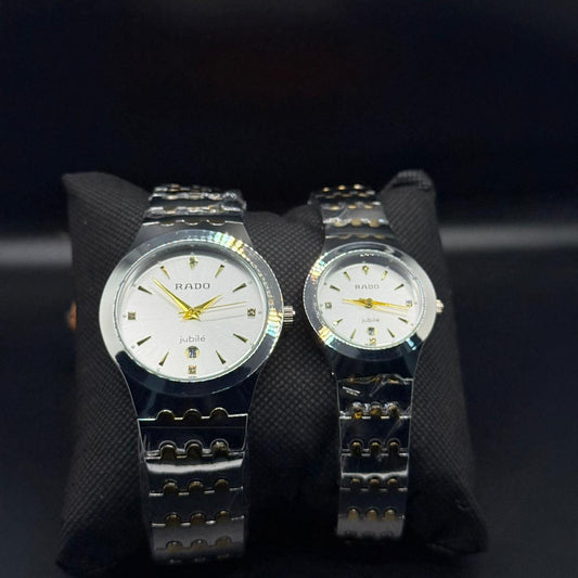 RADO couple watch jublie  with white dial DATE just - watch forge