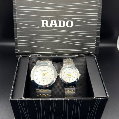 RADO couple watch jublie  with white dial DATE just - watch forge