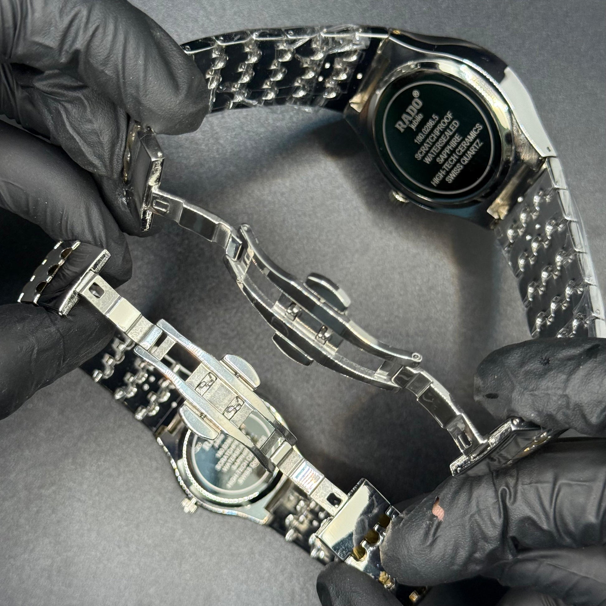 RADO couple watch jublie  with white dial DATE just - watch forge