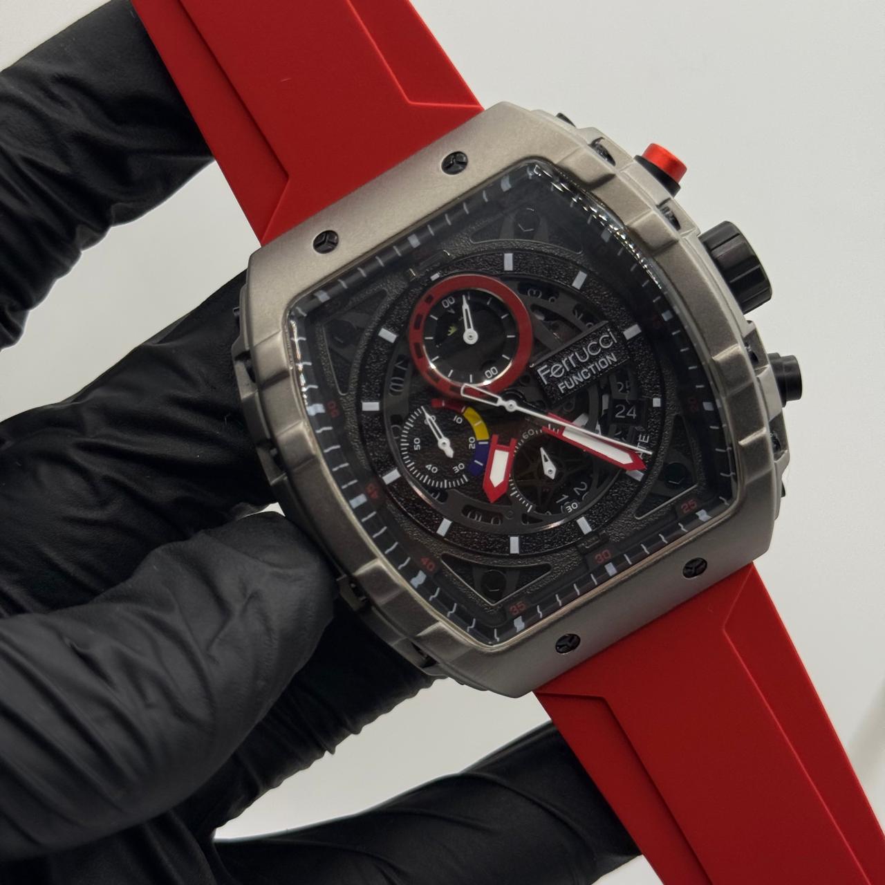 Ferrucci Stop watch Red trap  with 1 year warrantyAC - watch forge