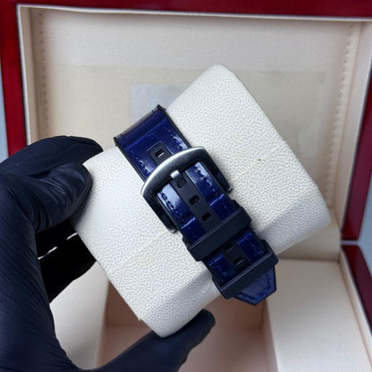 FM blue strap with white diamond watch - watch forge